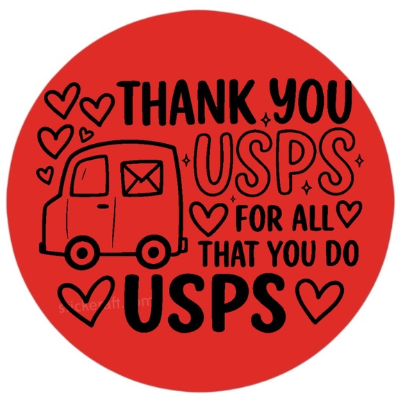Thank You USPS Stickers for Packages & Envelopes – 2" Round, 15 Colors to Choose - Picture 9 of 15